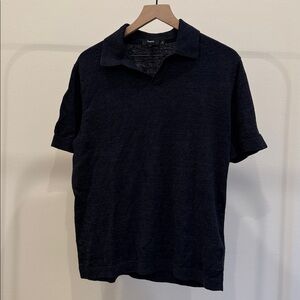 Theory Cotton-Linen Blend Polo (M)